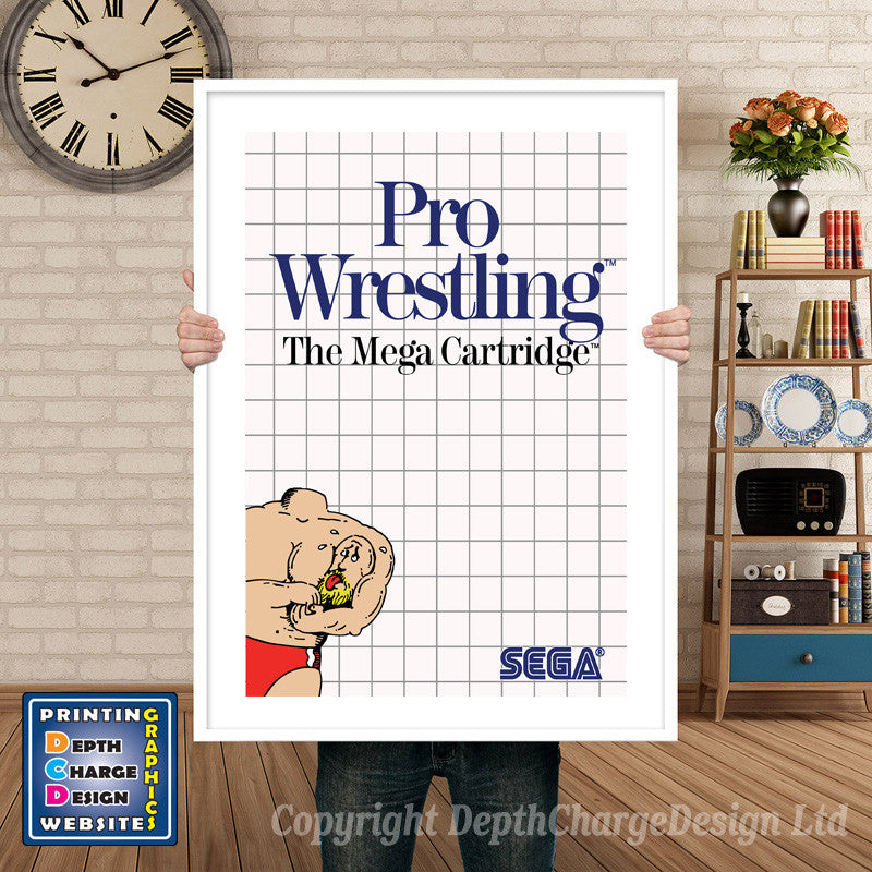 Pro Wrestling Inspired Retro Gaming Poster A4 A3 A2 Or A1