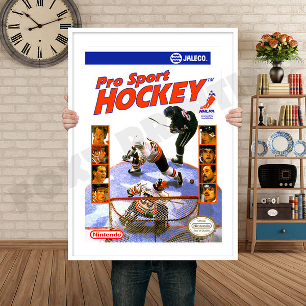 Pro Sport Hockey Retro Game Inspired Theme Nintendo NES Gaming