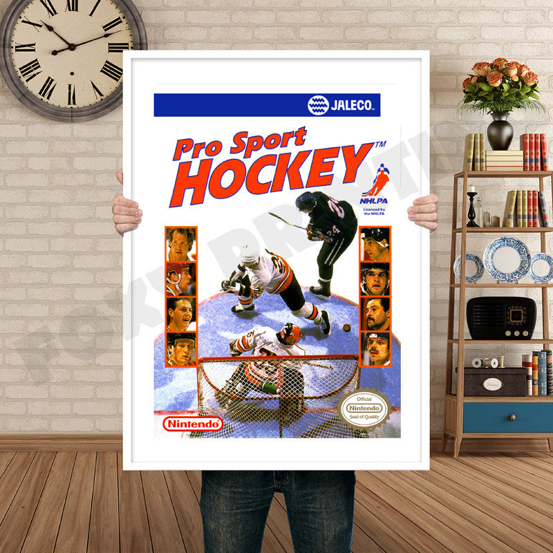Pro Sport Hockey Retro GAME INSPIRED THEME Nintendo NES Gaming A4 A3 A2 Or A1 Poster Art 454