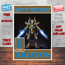 Personalised Protoss Zealot Starcraft Inspired Style Game Kids Inspired Birthday Card (SA)