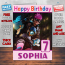 Personalised Punk Tracer Overwatch Inspired Style Game Kids Inspired Birthday Card (SA)