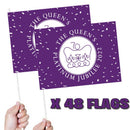 The Queen's Platinum Jubilee Purple Handwaving Flags X48