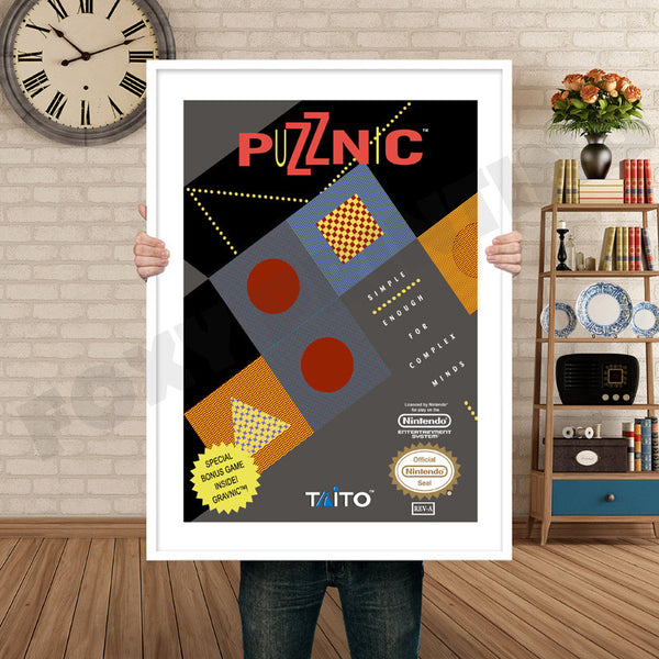 Puzznic Retro Game Inspired Theme Nintendo NES Gaming