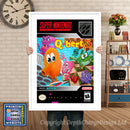 Qbert 3 Super Nintendo GAME INSPIRED THEME Retro Gaming Poster A4 A3 A2 Or A1