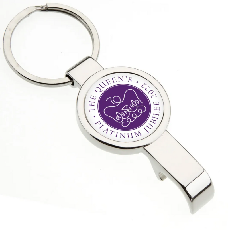 QUEEN'S PLATINUM JUBILEE 2022 BOTTLE OPENER KEYRING