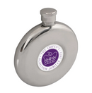 QUEEN'S PLATINUM JUBILEE 2022 SILVER ROUND HIP FLASK