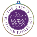 QUEEN'S PLATINUM JUBILEE RAINBOW CLASSIC MEDAL 52MM (2")