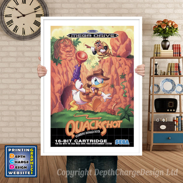 Quack Shoteu - Sega Megadrive Inspired Retro Gaming Poster