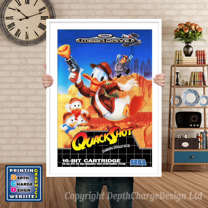 Quackshot 2 Eu - Sega Megadrive Inspired Retro Gaming Poster A4 A3 A2 Or A1