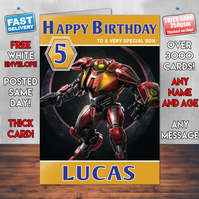 Personalised Quake Champions Clutch Inspired Style Game Kids Inspired Birthday Card (SA)