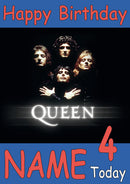 Queen Band Personalised Music Style Kids Adult FUNNY Birthday Card