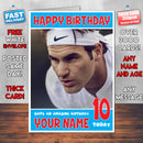 RAFAEL NADAL 2 BM1 THEME INSPIRED Kids Adult Personalised Birthday Card Birthday Card