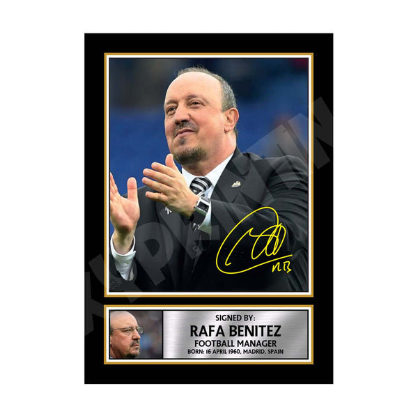 RAFA BENITEZ 2 Football Player Printed Signature Print