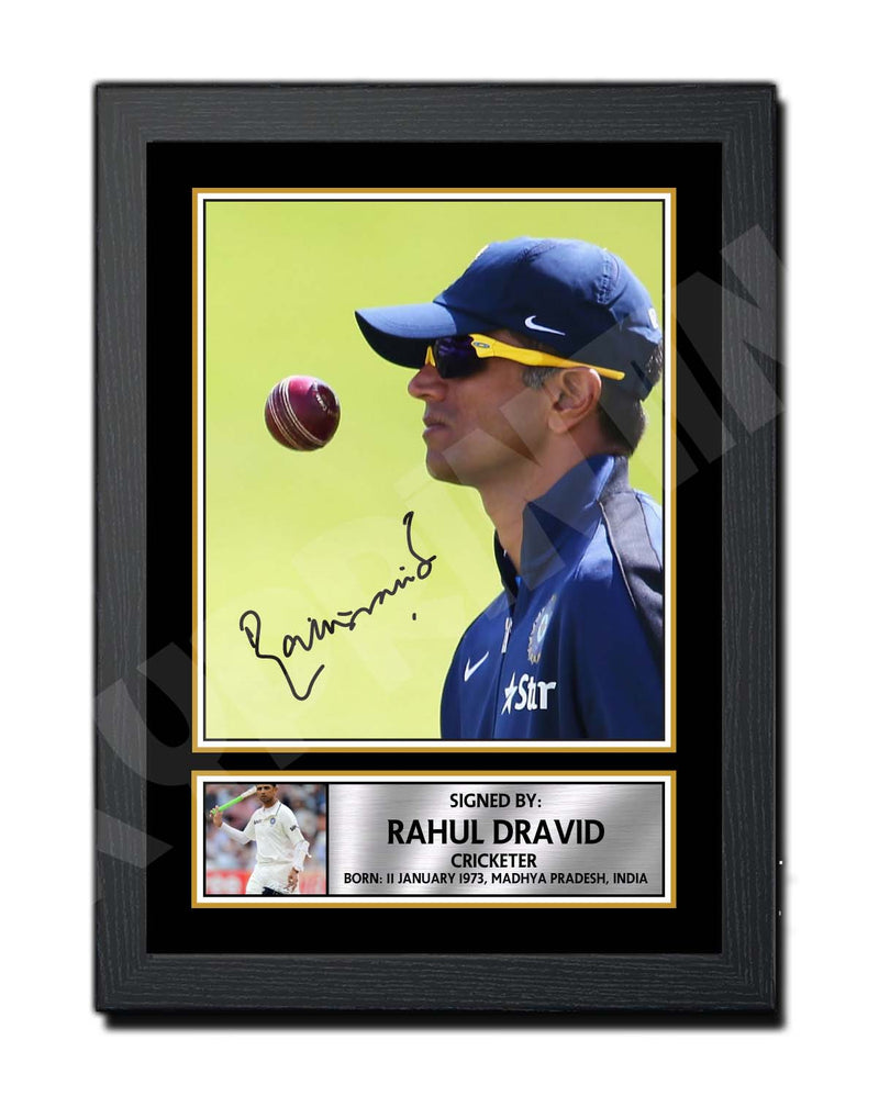 RAHUL DRAVID Limited Edition Cricketer Signed Print - Cricket Player