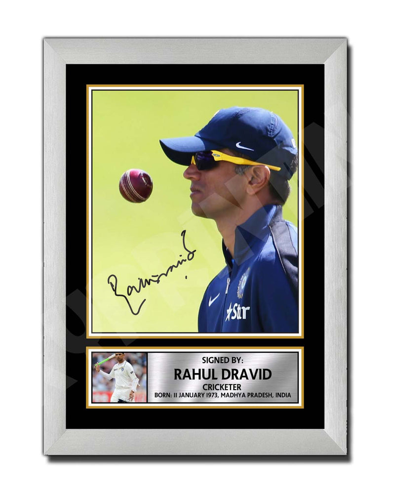 RAHUL DRAVID Limited Edition Cricketer Signed Print - Cricket Player