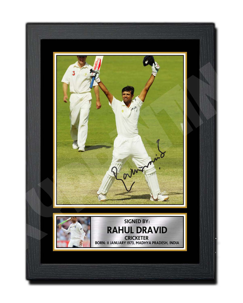 RAHUL DRAVID 2 Limited Edition Cricketer Signed Print - Cricket Player