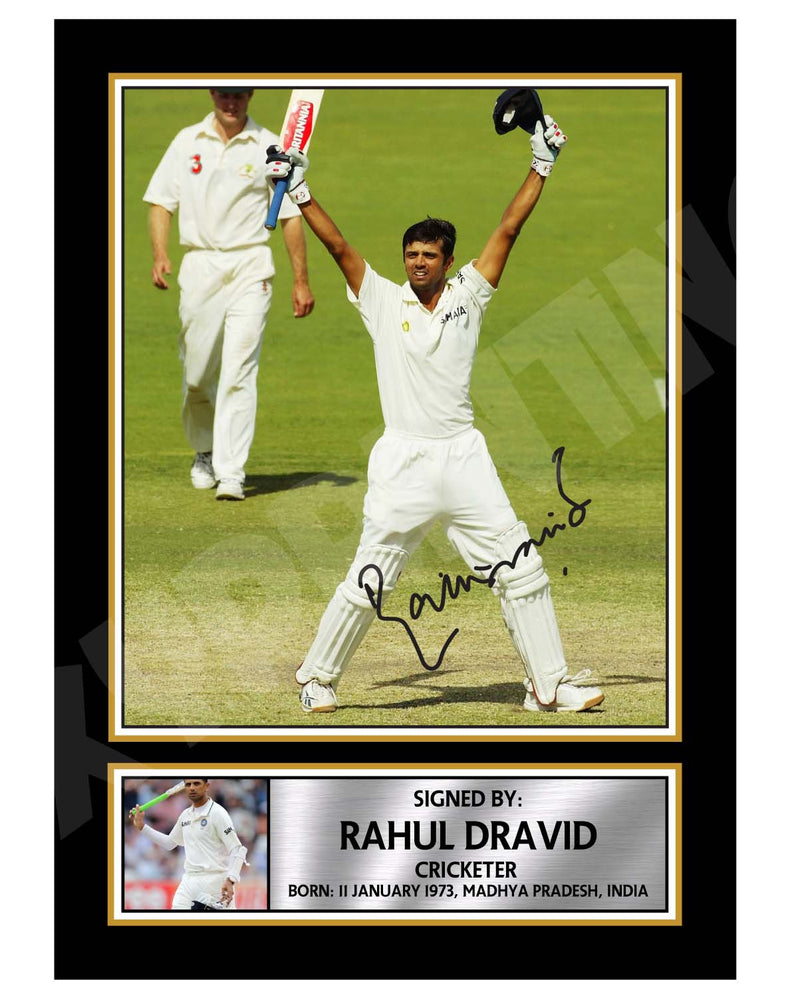 RAHUL DRAVID 2 Limited Edition Cricketer Signed Print - Cricket Player