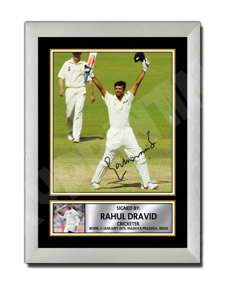 RAHUL DRAVID 2 Limited Edition Cricketer Signed Print - Cricket Player