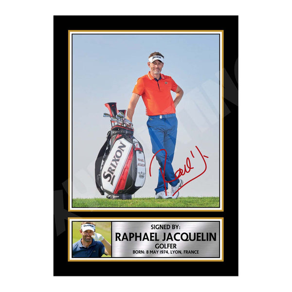 RAPHAEL JACQUELIN Golfer Printed Signature Print
