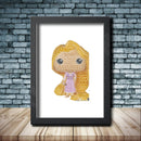 Personalised Rapunzel Word Art Poster Print - Inspired By Pop Figures