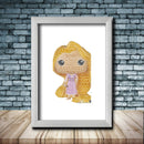 Personalised Rapunzel Word Art Poster Print - Inspired By Pop Figures