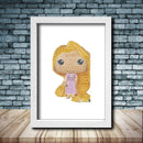 Personalised Rapunzel Word Art Poster Print - Inspired By Pop Figures