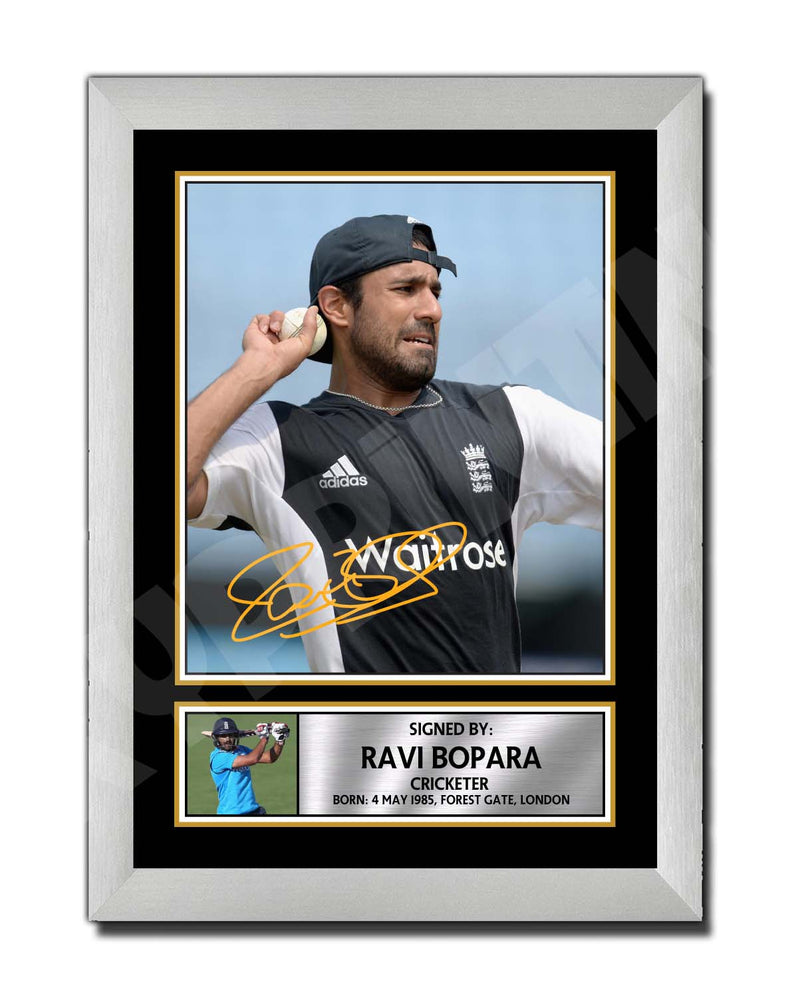 RAVI BOPARA 2 Limited Edition Cricketer Signed Print - Cricket Player