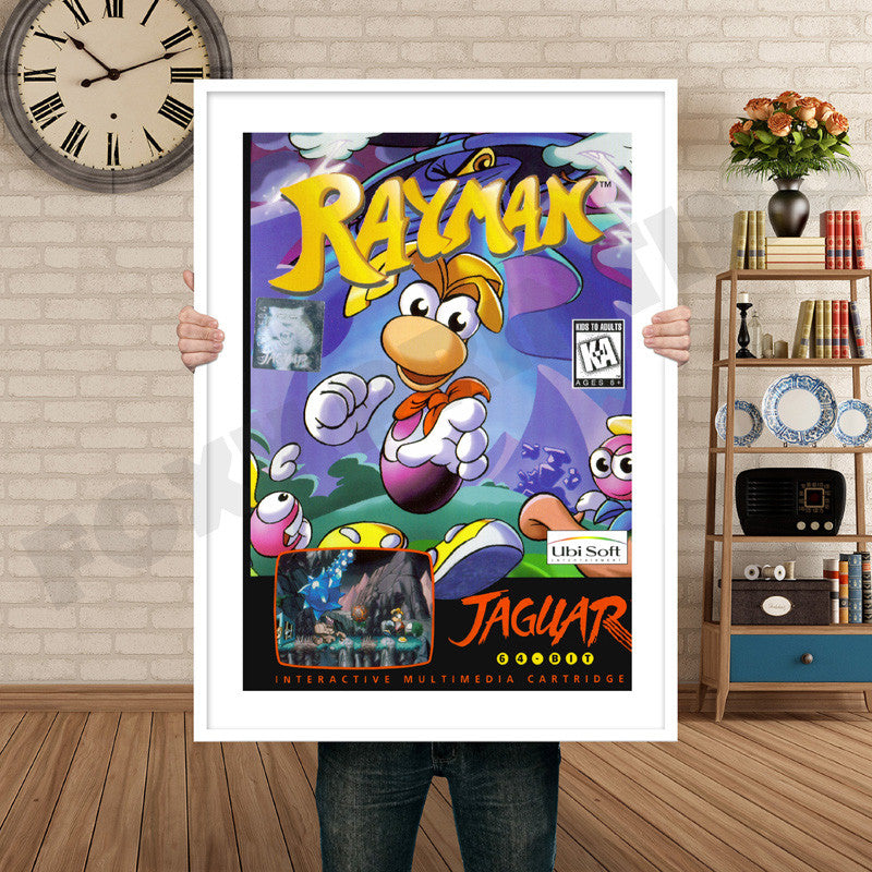 RAYMAN JAGUAR CD Retro GAME INSPIRED THEME Nintendo NES Gaming A4 A3 A2 Or A1 Poster Art 691