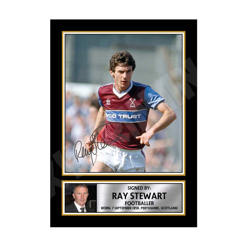 RAY STEWART 2 Limited Edition Football Player Signed Print - Football