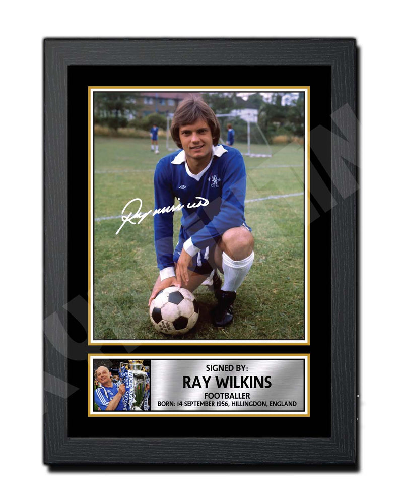 RAY WILKINS Limited Edition Football Player Signed Print - Football