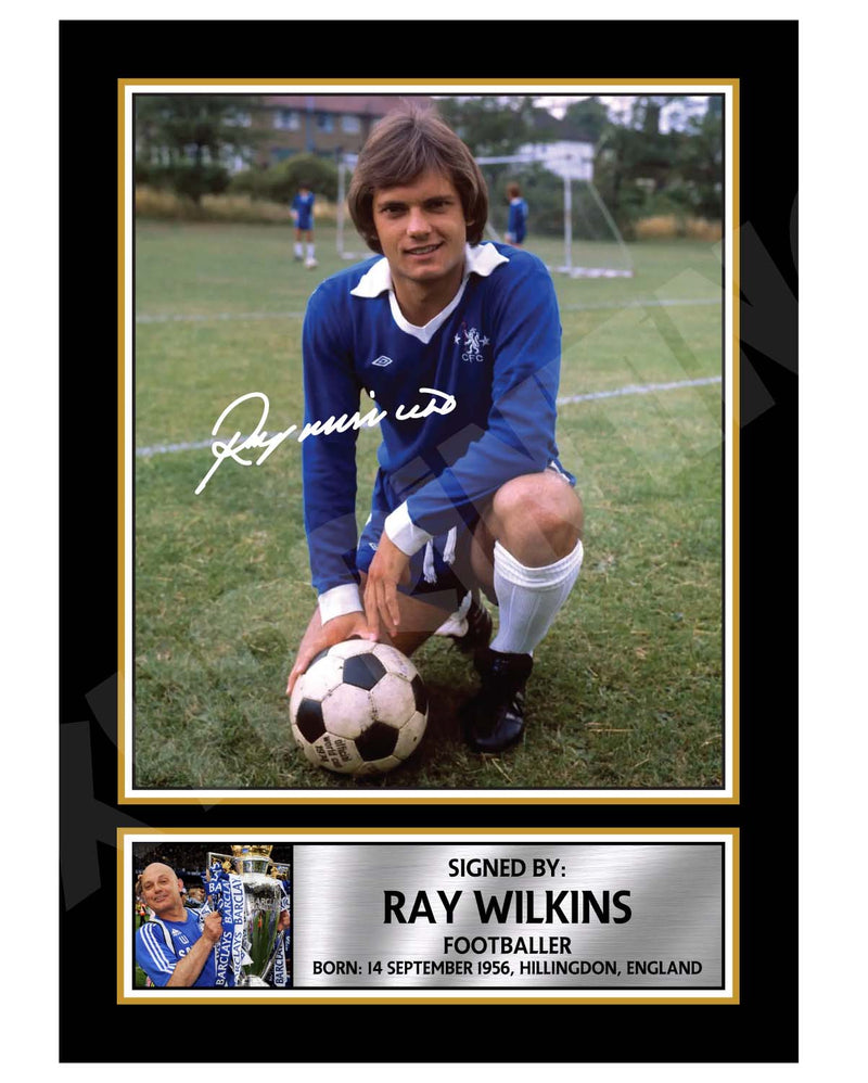 RAY WILKINS Limited Edition Football Player Signed Print - Football