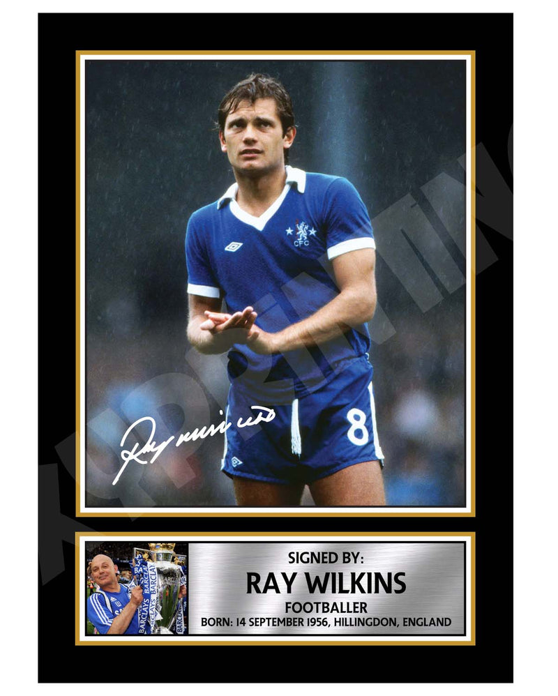 RAY WILKINS 2 Limited Edition Football Player Signed Print - Football