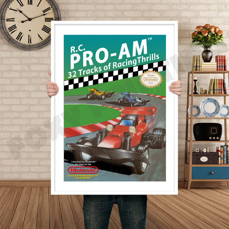RC Pro Am Retro GAME INSPIRED THEME Nintendo NES Gaming A4 A3 A2 Or A1 Poster Art 462