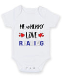 Me and Mummy love READING Personalised FOOTBALL TEAM Baby Grow