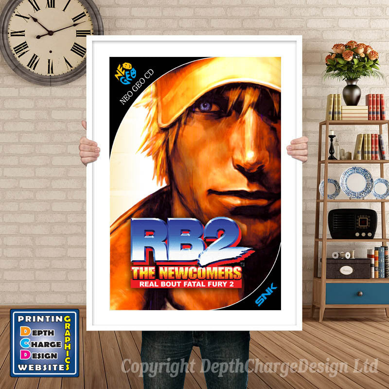 REAL BOUT FATAL FURY 2 NEO GEO GAME INSPIRED THEME Retro Gaming Poster A4 A3 A2 Or A1