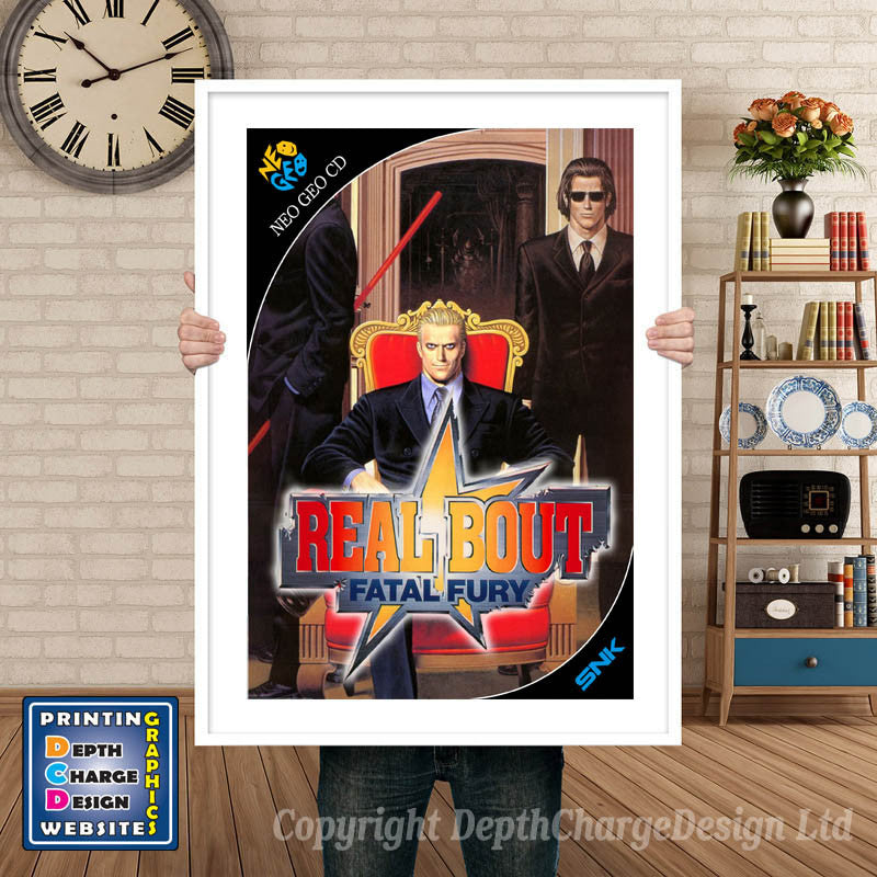 REAL BOUT FATAL FURY NEO GEO GAME INSPIRED THEME Retro Gaming Poster A4 A3 A2 Or A1