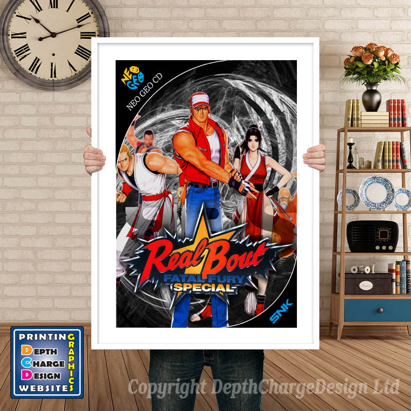REAL BOUT FATAL FURY SPECIAL NEO GEO GAME INSPIRED THEME Retro Gaming Poster A4 A3 A2 Or A1