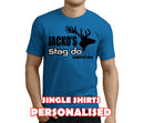 Red Stag Black Custom Stag T-Shirt - Any Name - Party Tee