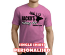 Red Stag Black Custom Stag T-Shirt - Any Name - Party Tee