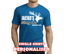 Red Stag White Custom Stag T-Shirt - Any Name - Party Tee