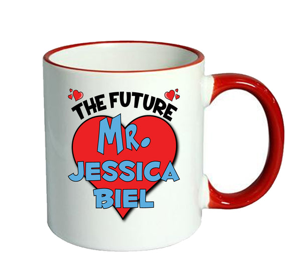 RED MUG - The Future Mr. Jessica Biel Mug - Celebrity Mug