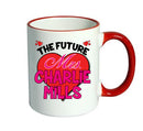 RED MUG - The Future Mrs CHARLIE MILLS mug - Celebrity Mug