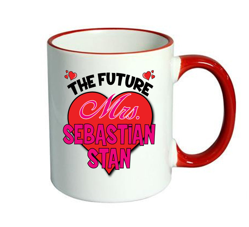 RED MUG - The Future Mrs SEBASTIAN STAN mug - Celebrity Mug