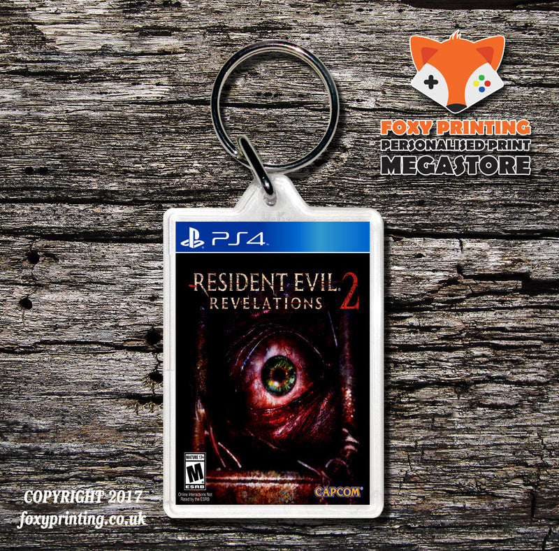 RESIDENT EVIL 2 PS4 Game Inspired Retro Gaming Keyring