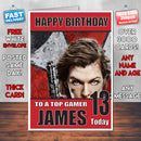 RESIDENT EVIL 3 BM2 THEME INSPIRED Style PERSONALISED Kids Adult FUNNY Birthday Card