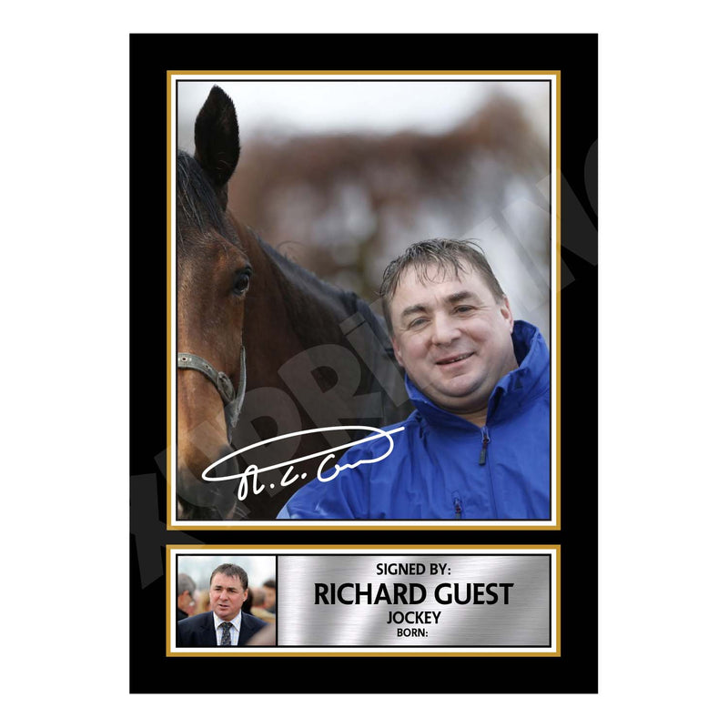 RICHARD GUEST Limited Edition Horse Racer Signed Print - Horse Racing