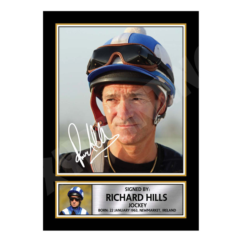 RICHARD HILLS Limited Edition Horse Racer Signed Print - Horse Racing