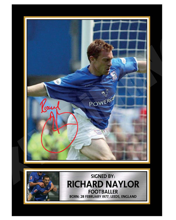 RICHARD NAYLOR 2 Football Player Printed Signature Print