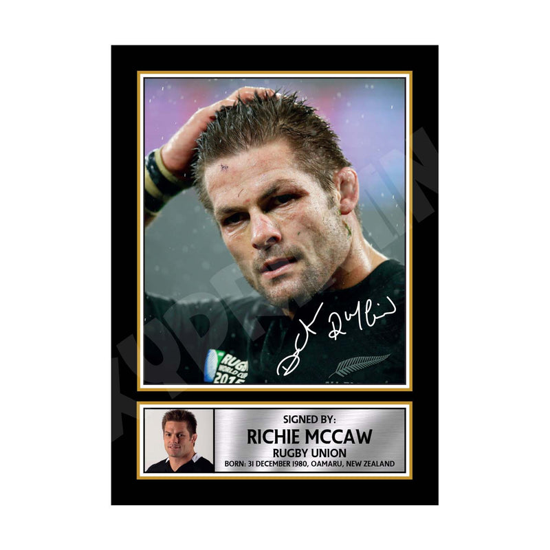 RICHIE McCAW 1 Limited Edition Rugby Player Signed Print - Rugby