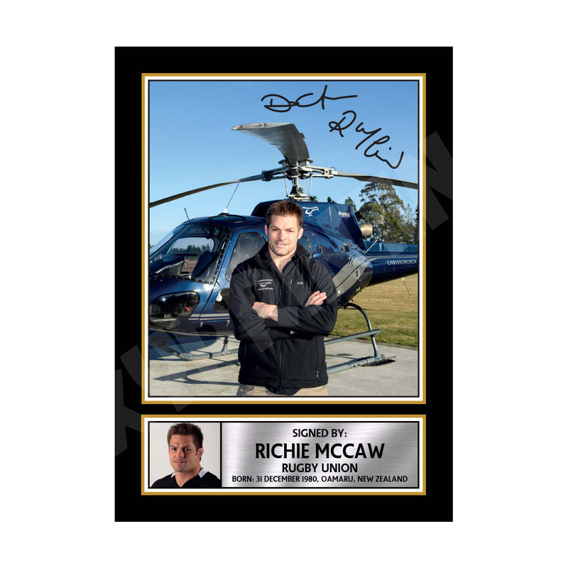 RICHIE McCAW 2 Limited Edition Rugby Player Signed Print - Rugby